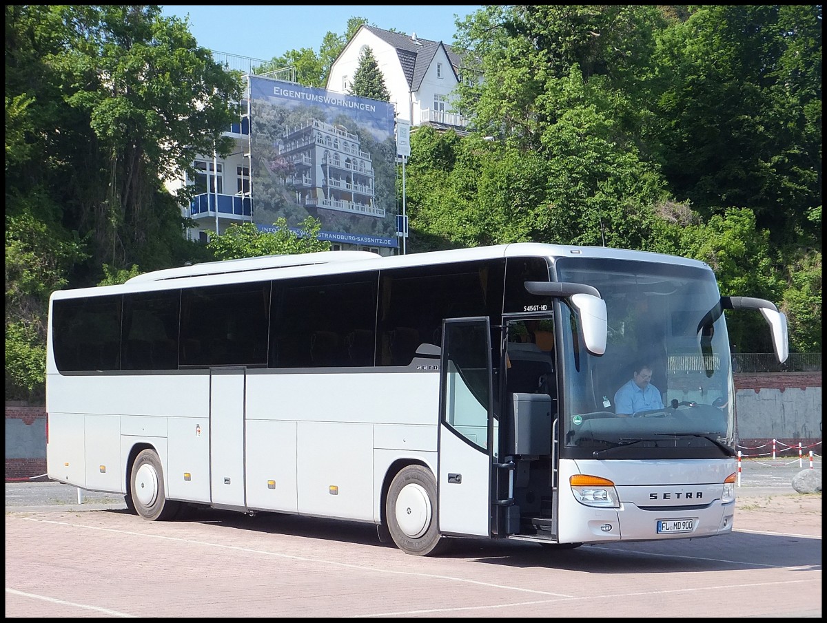 Setra 415 GT-HD Vorfhrwagen aus Deutschland im Stadthafen Sassnitz am 30.05.2013
