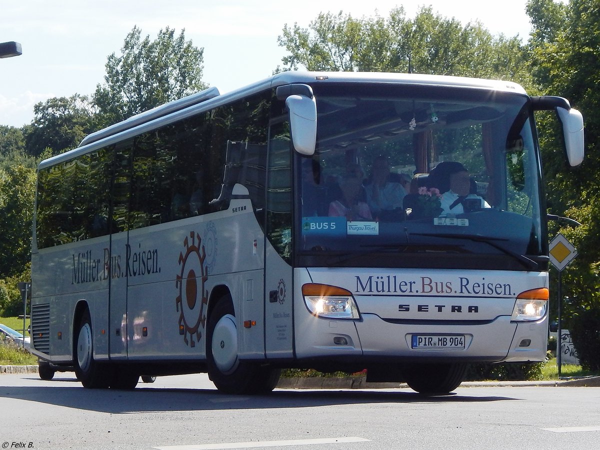 Setra 415 GT von Müller Busreisen aus Deutschland in Sassnitz am 15.07.2017