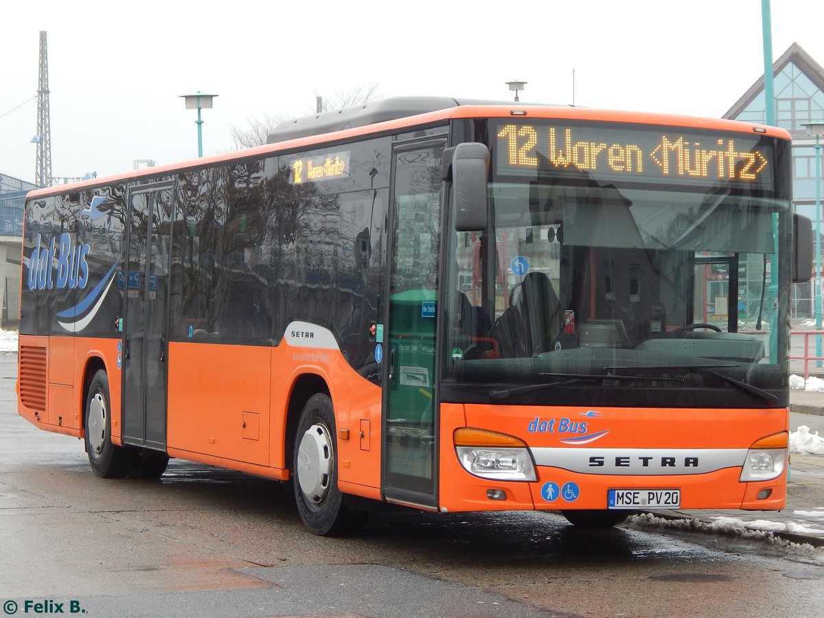 Setra 415 NF der PVM Waren in Neubrandenburg am 05.02.2017