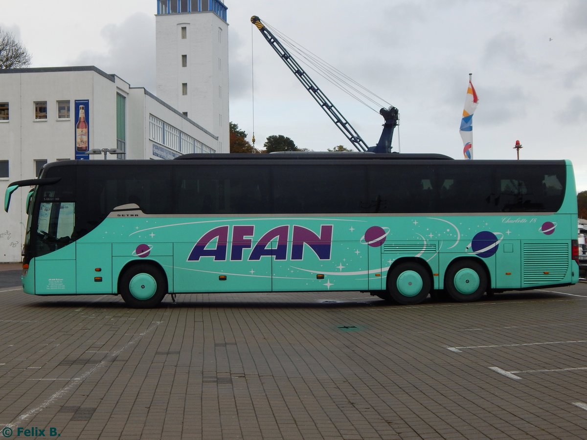 Setra 416 GT-HD von Afan aus Deutschland im Stadthafen Sassnitz am 22.10.2016