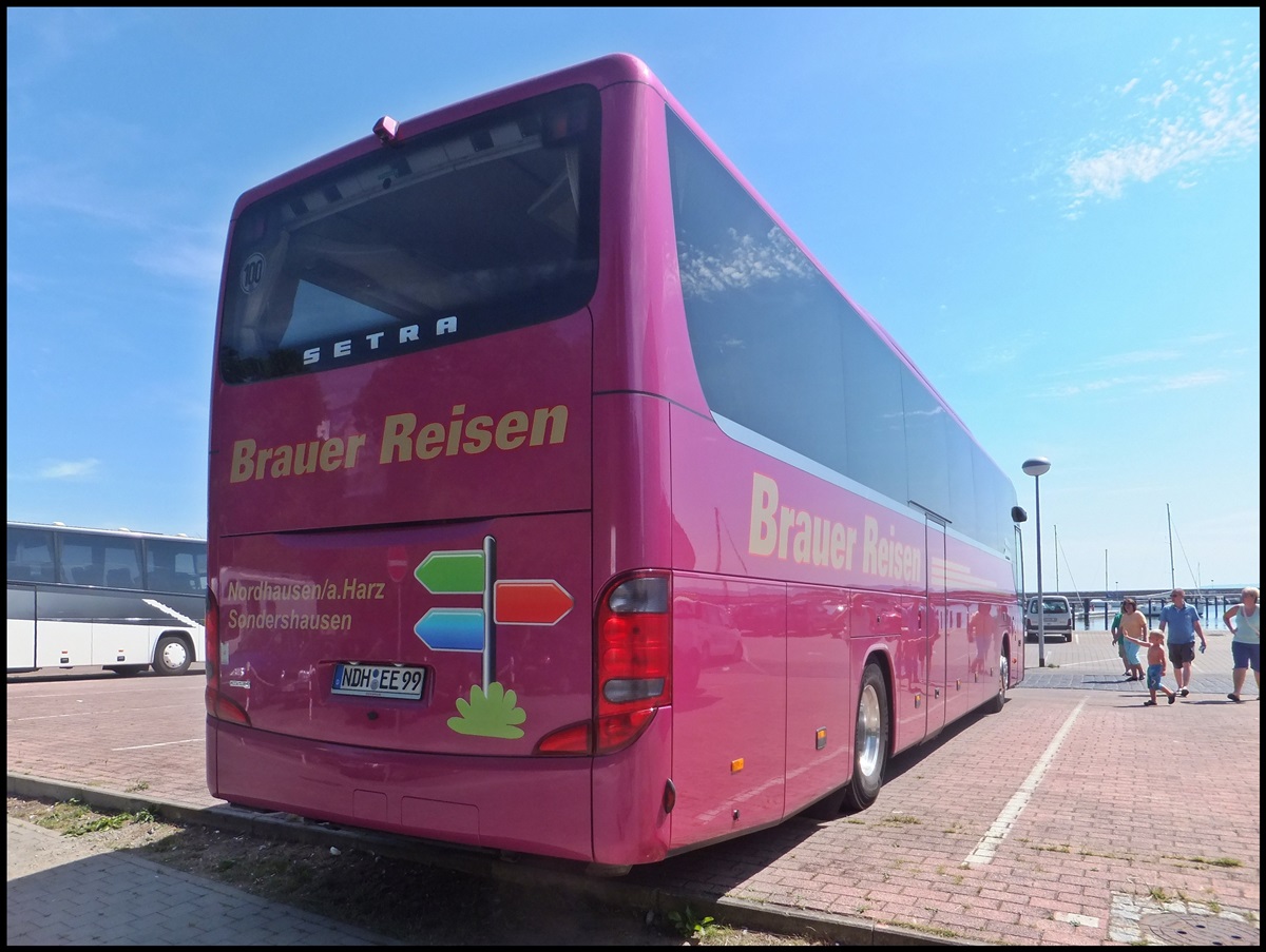 Setra 416 GT-HD von Brauer Reisen aus Deutschland im Stadthafen Sassnitz am 05.08.2013