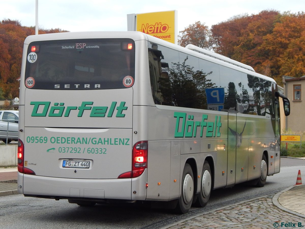 Setra 416 GT-HD von Dörfelt aus Deutschland in Sassnitz am 26.10.2016