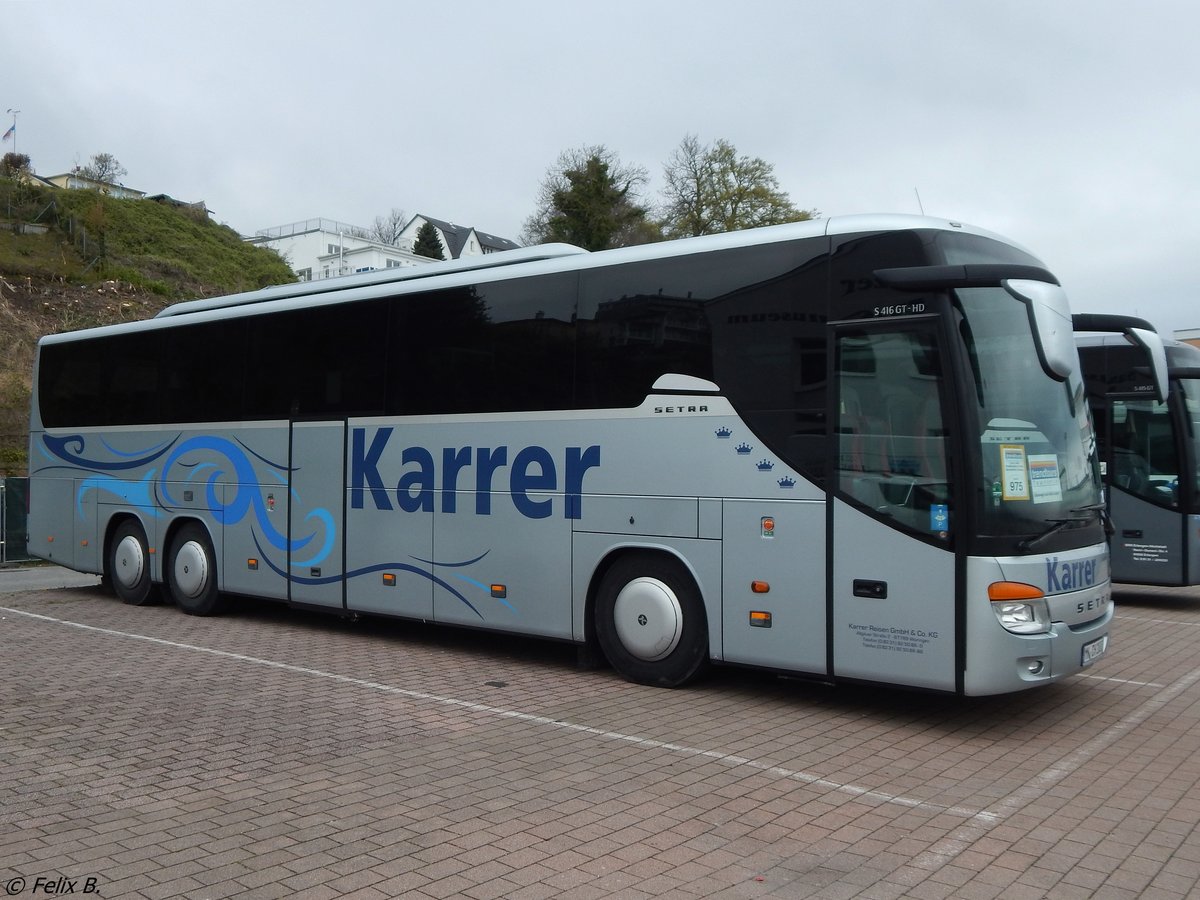 Setra 416 GT-HD von Karrer aus Deutschland im Stadthafen Sassnitz am 06.05.2017
