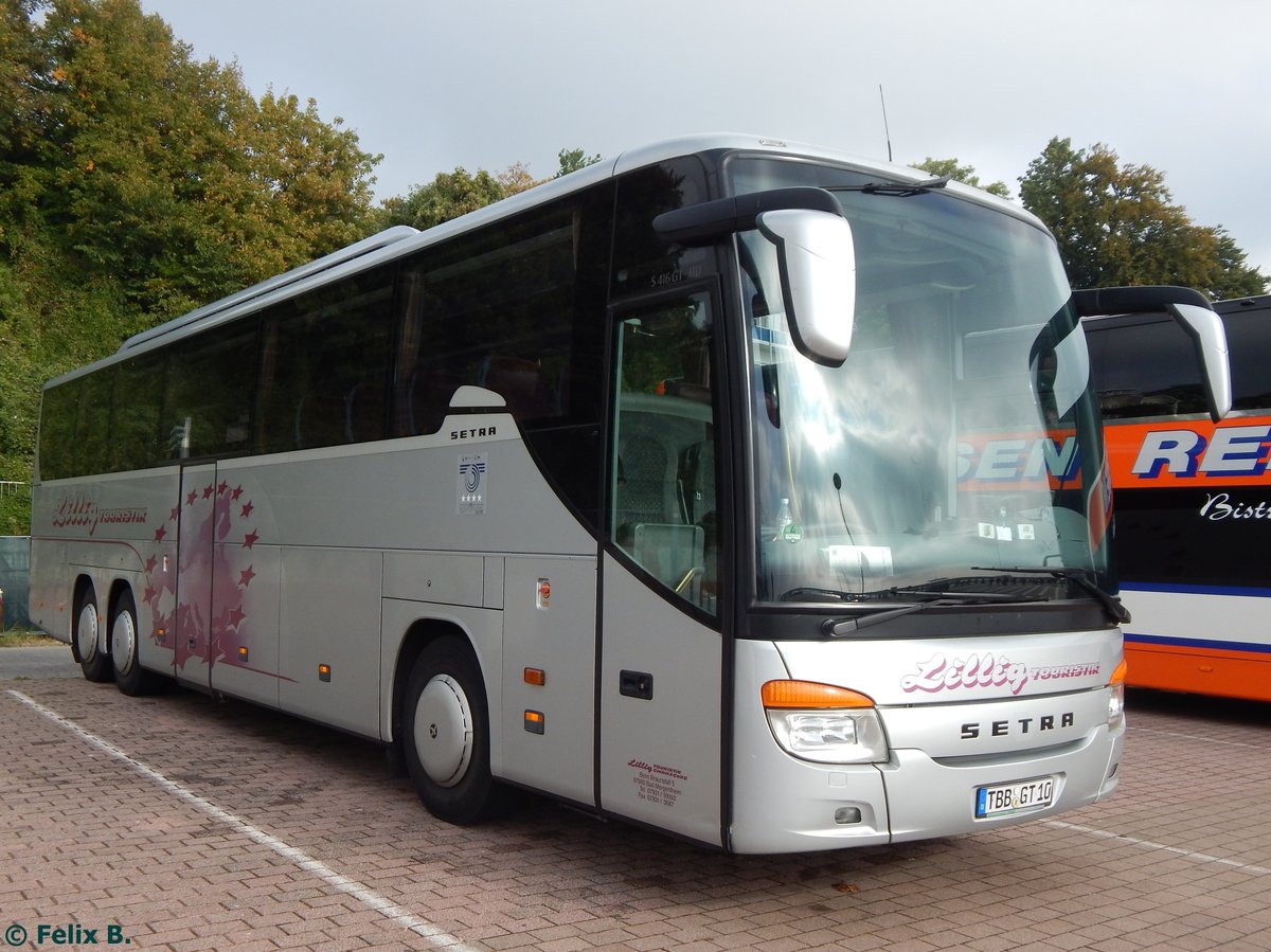 Setra 416 GT-HD von Lillig Touristik aus Deutschland im Stadthafen Sassnitz am 02.10.2016