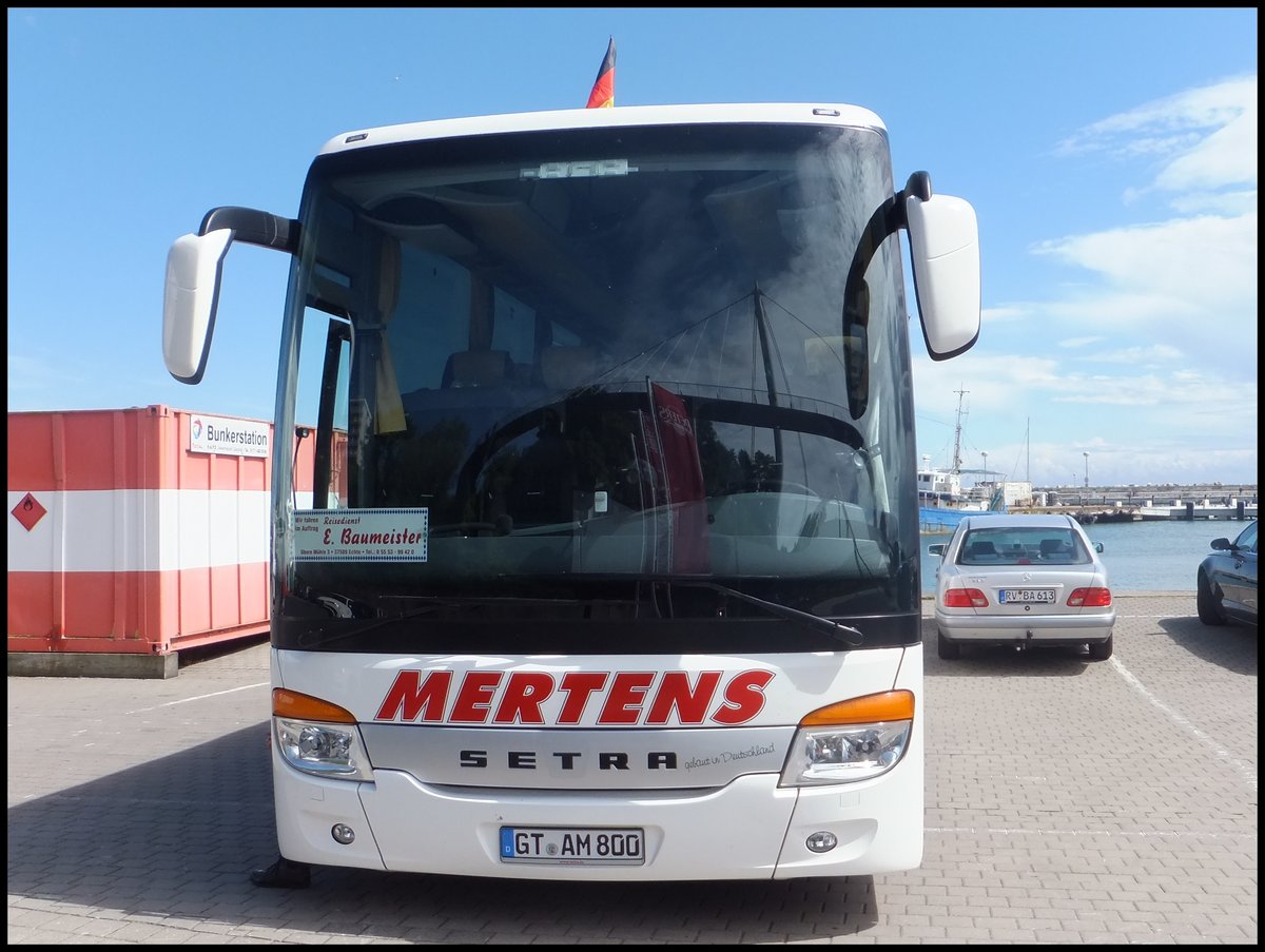 Setra 416 GT-HD von Mertens-Reisen aus Deutschland im Stadthafen Sassnitz am 24.06.2014