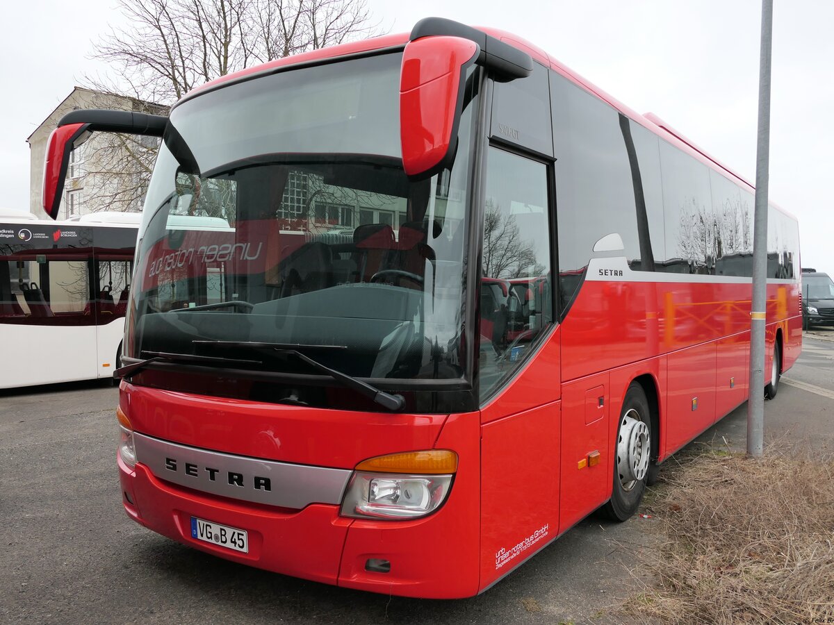 Setra 416 GT von URB aus Deutschland (ex Hofmann Omnibusgesellschaft - FÜ-H 1380) in Ueckermünde am 07.03.2021