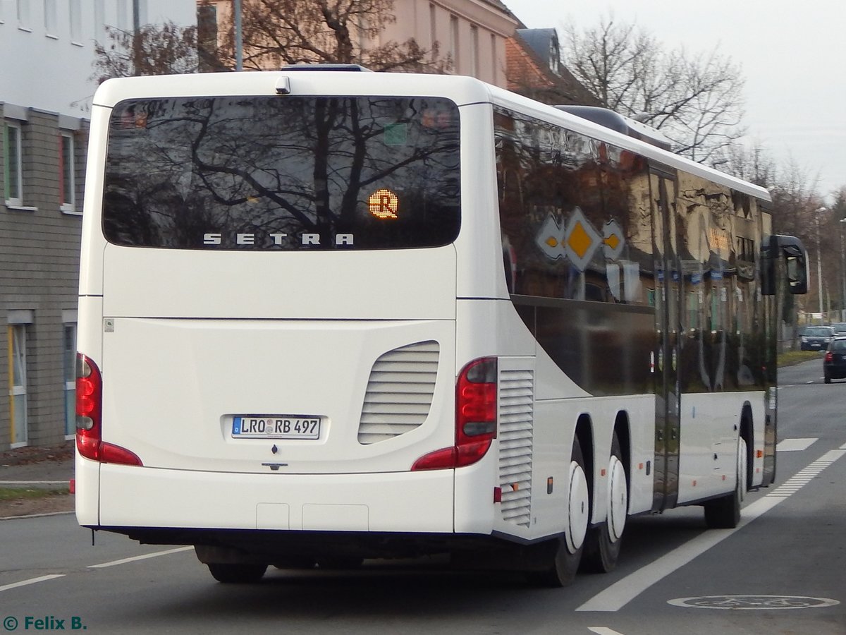 Setra 418 LE Business von Regionalbus Rostock in Gstrow am 23.11.2016