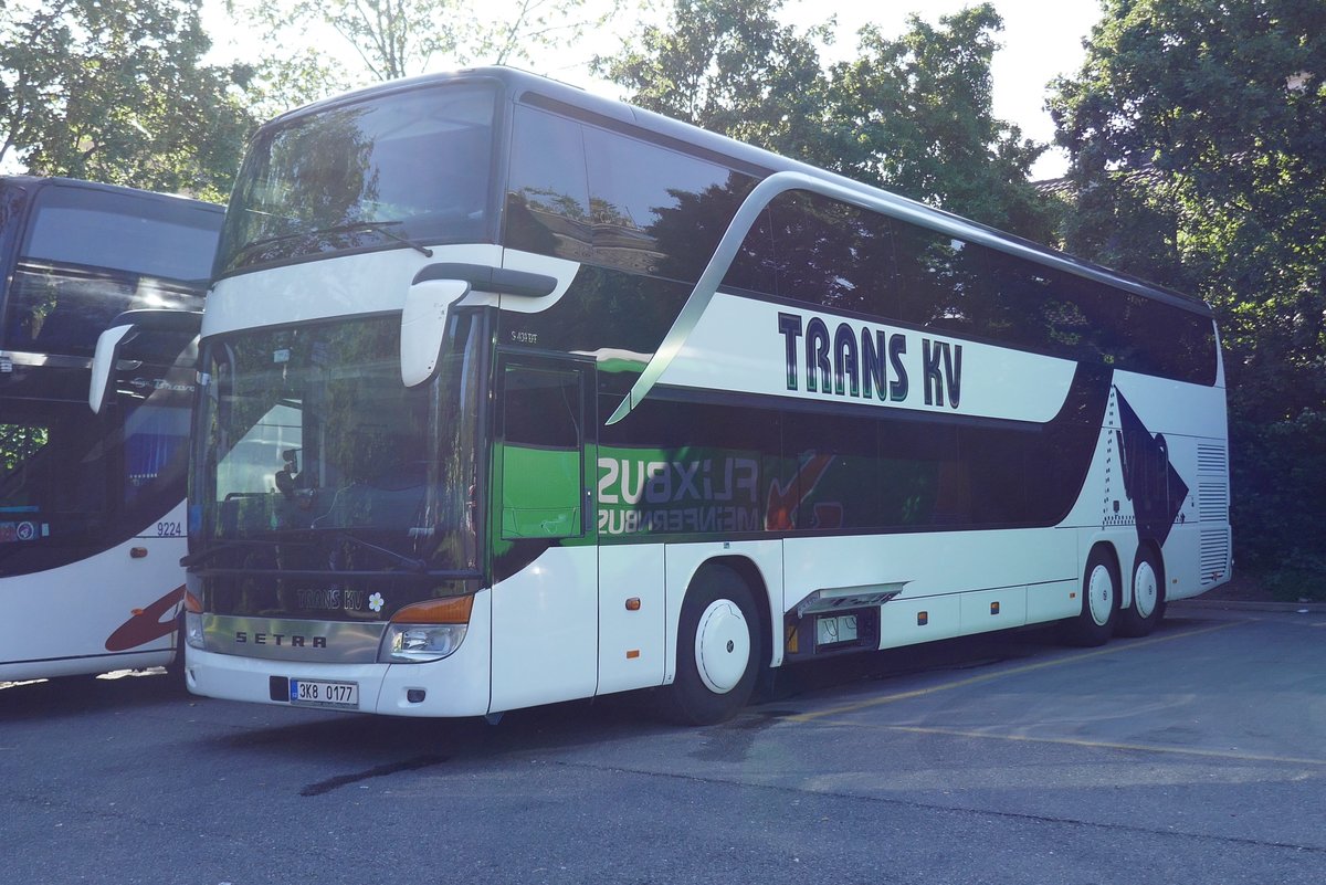 Setra 431 DT von Trans KV (CZ) am 28.5.2016 bei der Carstation Sihlquai.