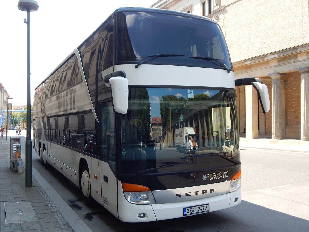 Setra 431 DT von Trans KV aus Tschechien in Berlin am 08.06.2016