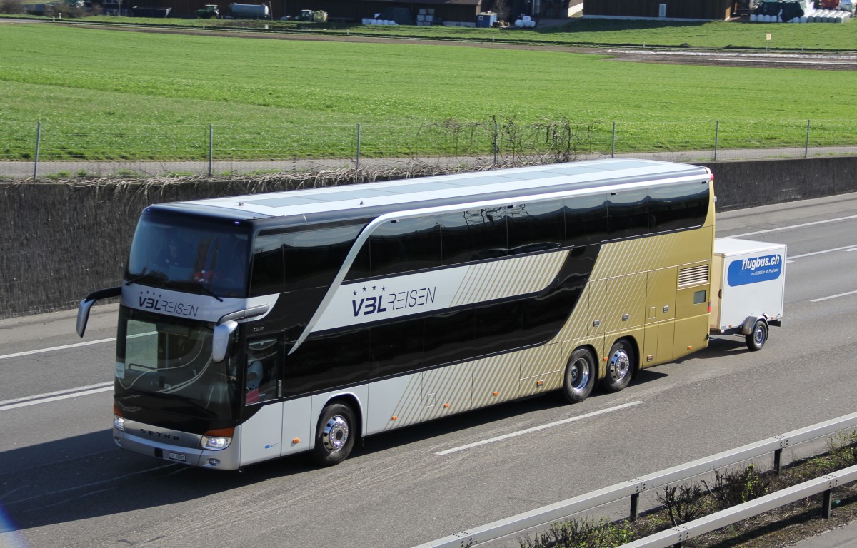 Setra 431 DT, VLB Reisen, près de Berne avril 2015