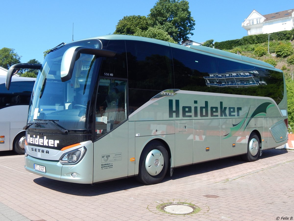 Setra 511 HD von Heideker aus Deutschland im Stadthafen Sassnitz am 15.07.2017