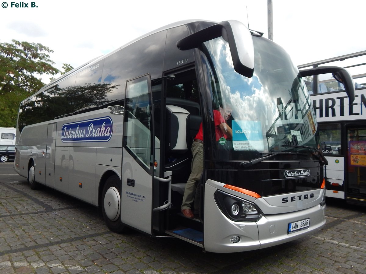 Setra 515 HD von Interbus Praha aus Tschechien in Berlin am 24.08.2015