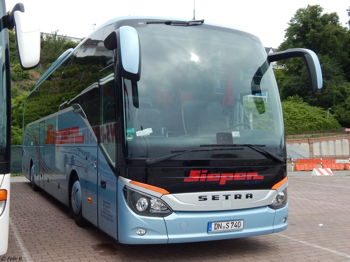 Setra 515 HD von Siepen Reisen aus Deutschland im Stadthafen Sassnitz am 16.07.2014