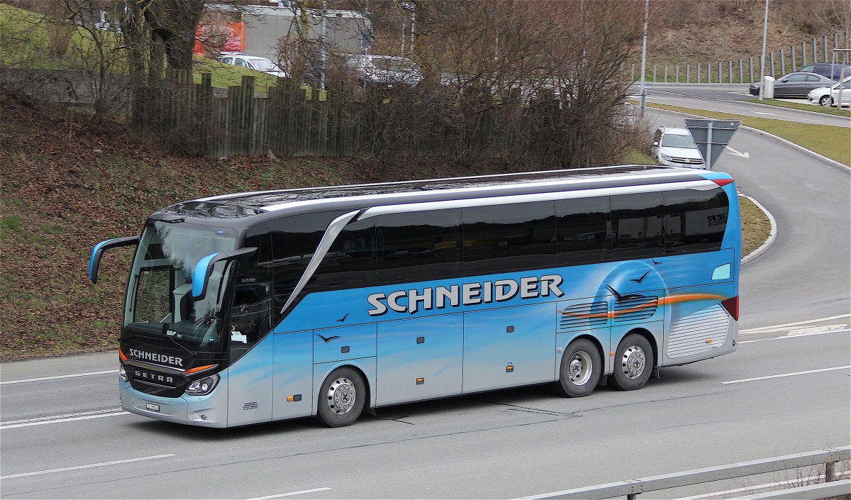 Setra 515 HDH Schneider Längensdorf, près de Berne mars 2016