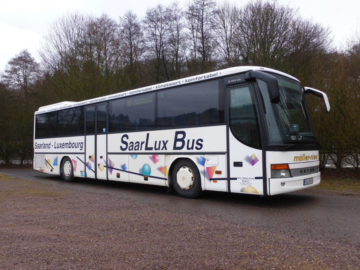 Setra S 315 UL von Müller-Nies (SaarLux Bus) am 05.02.2017 in Saarburg