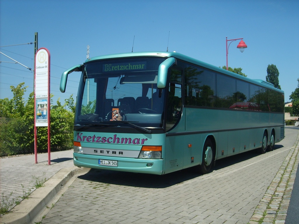 Setra S 319 UL - MEI JK 565 - in Großenhain, Cottbuser Bahnhof - am 2-Juli-2015