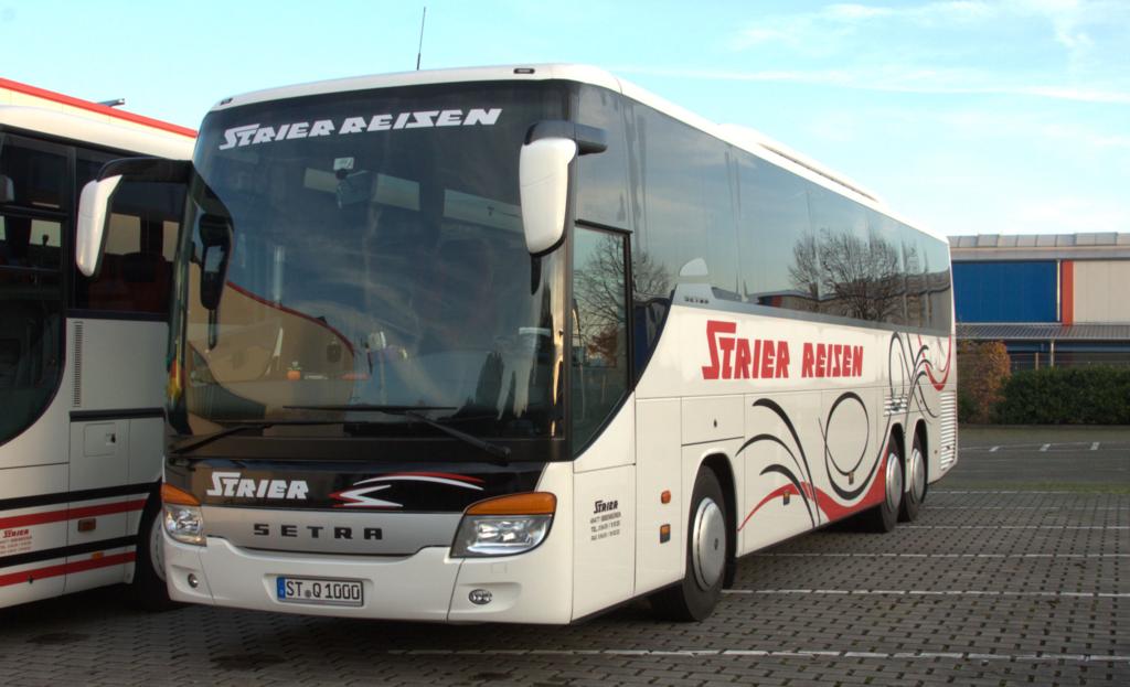 Setra S 416 GT Reisebus der Fa. Strier auf Betriebshof in Ibbenbüren am 26.10.2014.