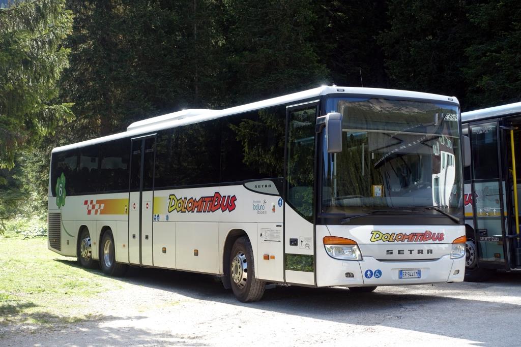 Setra S 417 UL Euro 6  Dolomiti Bus , bei den Drei Zinnen/Dolomiten 07.09.2016
