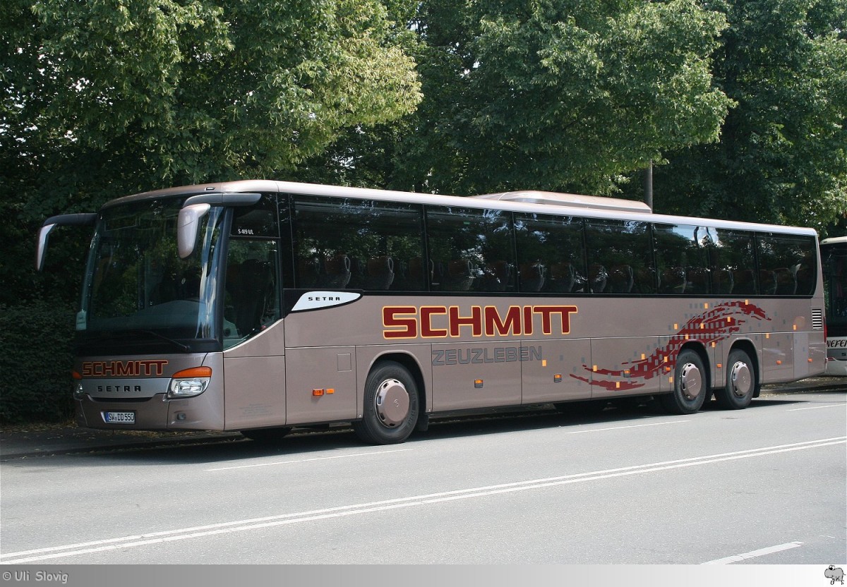 Setra S 419 UL  Schmitt . Aufgenommen am 12. Juli 2014 auf den Busparkplatz für das Samba Festival in Coburg.