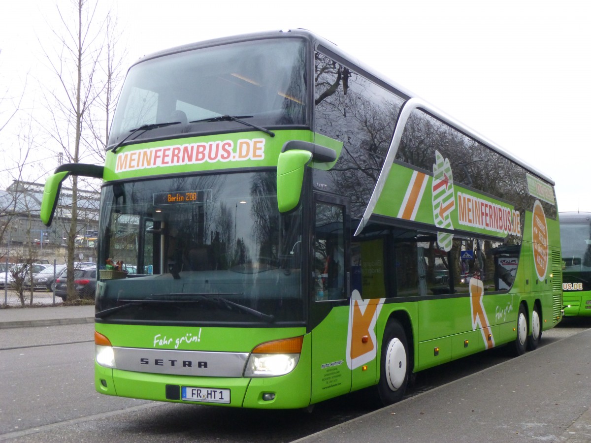 Setra S 431 DT  Mein Fernbus - Hummel , Karlsruhe ZOB 16.01.2014