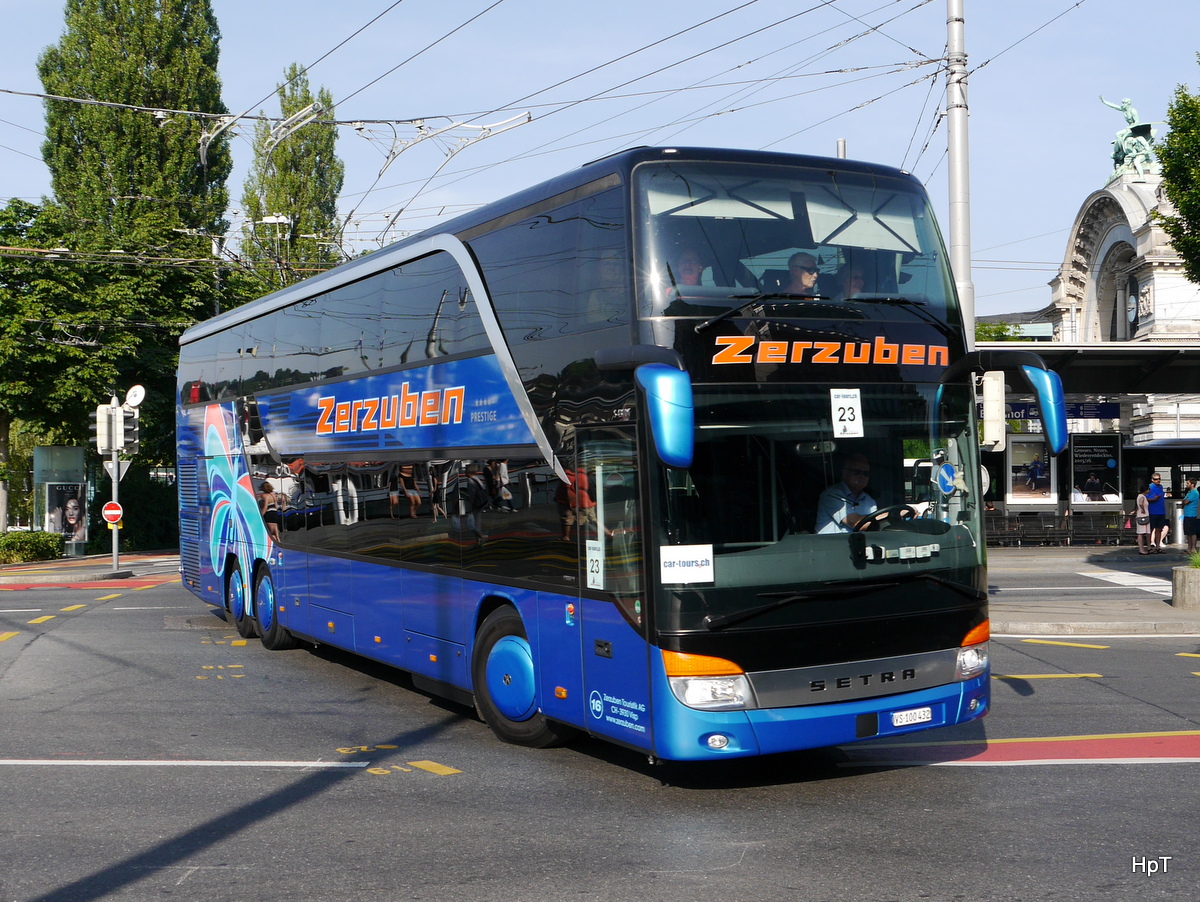 Setra S 431 DT unterwegs in der Stadt Luzern am 04.07.2015