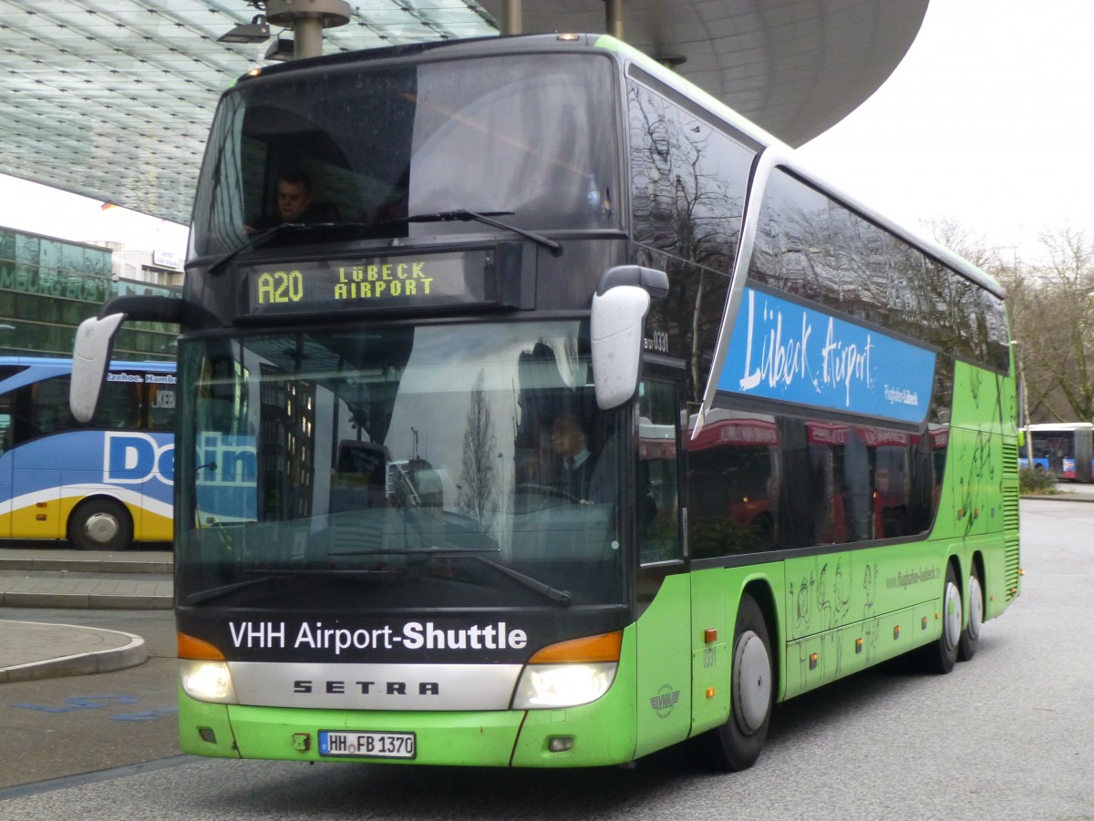 Setra S 431 DT  VHH Airport Shuttle , Hamburg ZOB 17.01.2014
