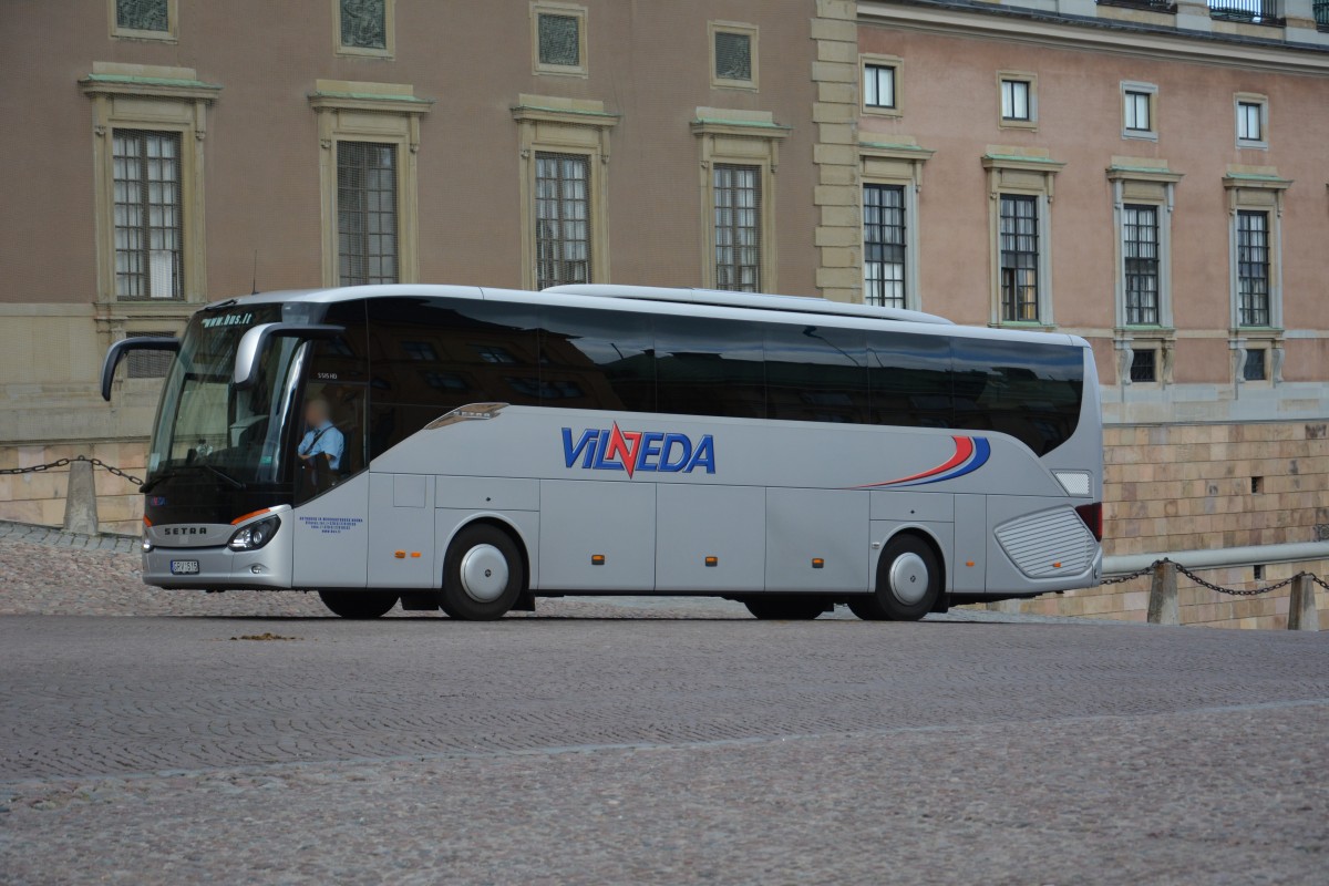 Setra S 515 HD am 16.09.2014 Slottskyrkan Stockholm. Kennzeichen: Littauen - GRV-515.