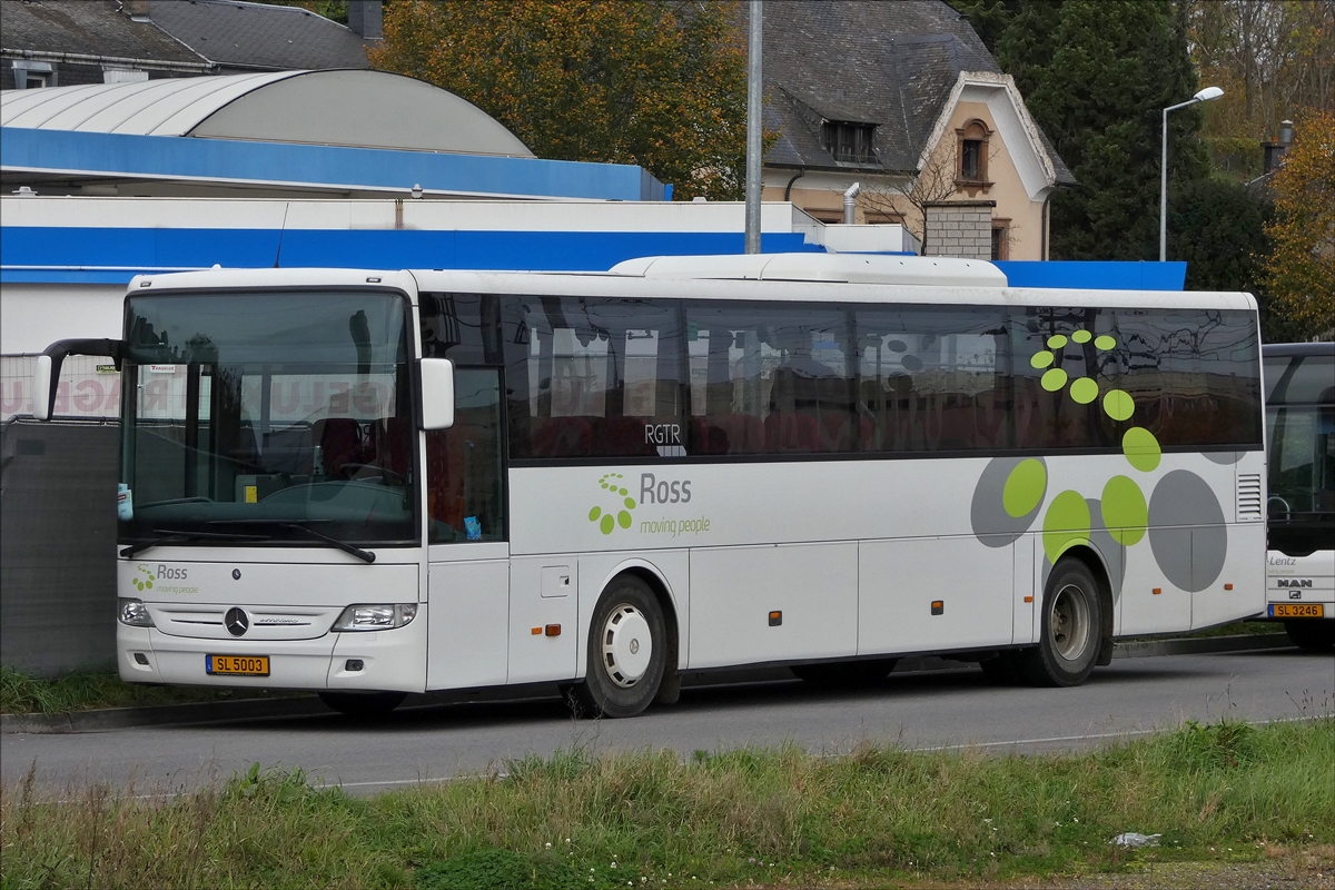 SL 5003,Mercedes Benz Inteegro, vom Busunternehmen Ross (Sales Lentz Group), gesehen am 28.10.2017 in Ettelbrück.