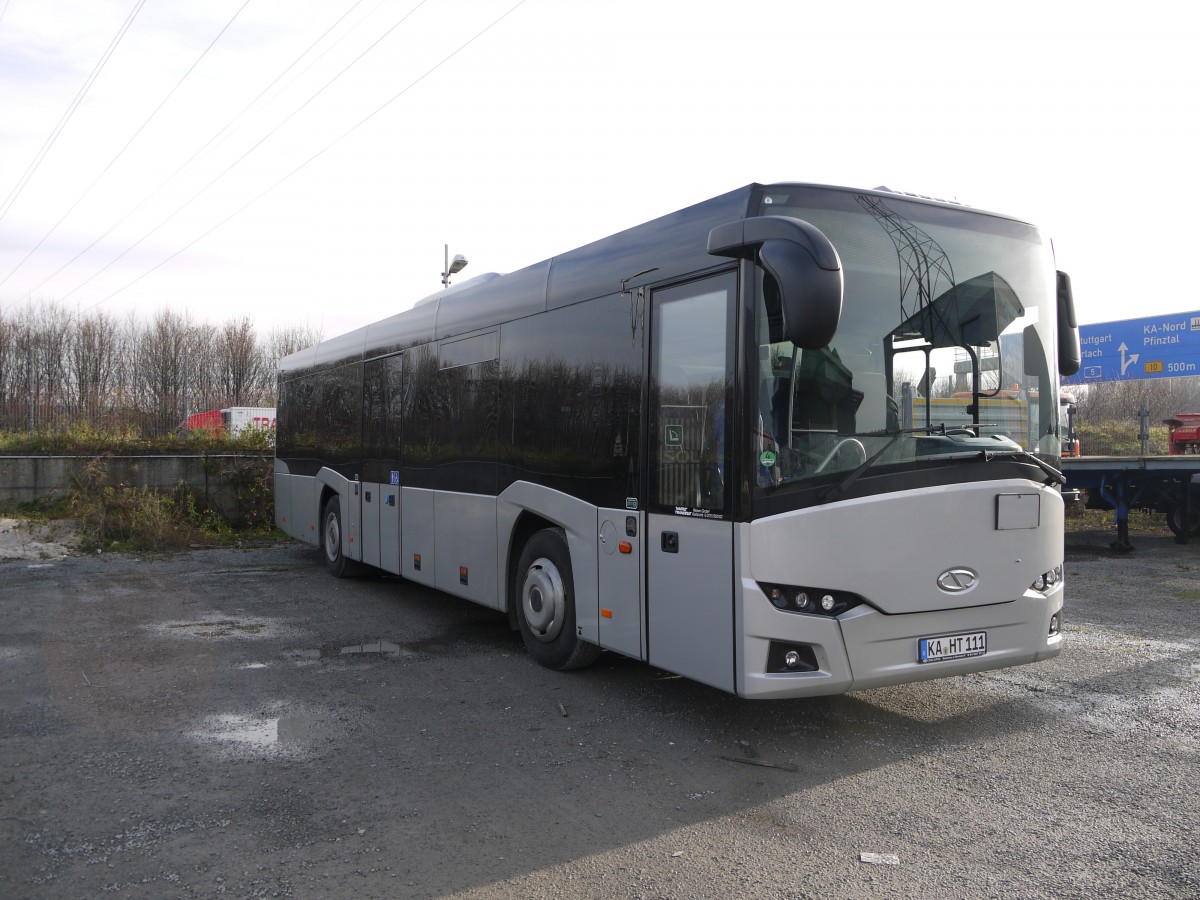 Solaris InterUrbino der Hagro Transbus GmbH in Karlsruhe, einer Tochtergesellschaft von Eberhardt Reisen. Nagelneu im Fuhrpark seit Januar 2014 für den Einsatz im Linien- und Überlandverkehr.