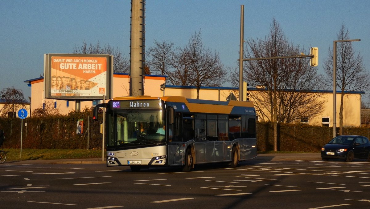 Solaris Urbino 12 IV von der LVB(Leipziger Verkehrsbetriebe)GmbH. 
