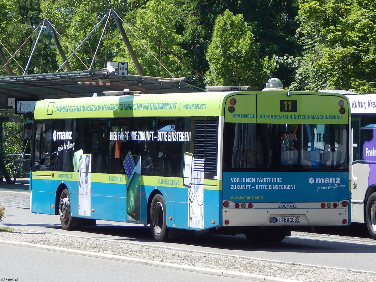 Solaris Urbino 12 der Reutlinger Stadtverkehrsgesellschaft in Reutlingen am 20.06.2018