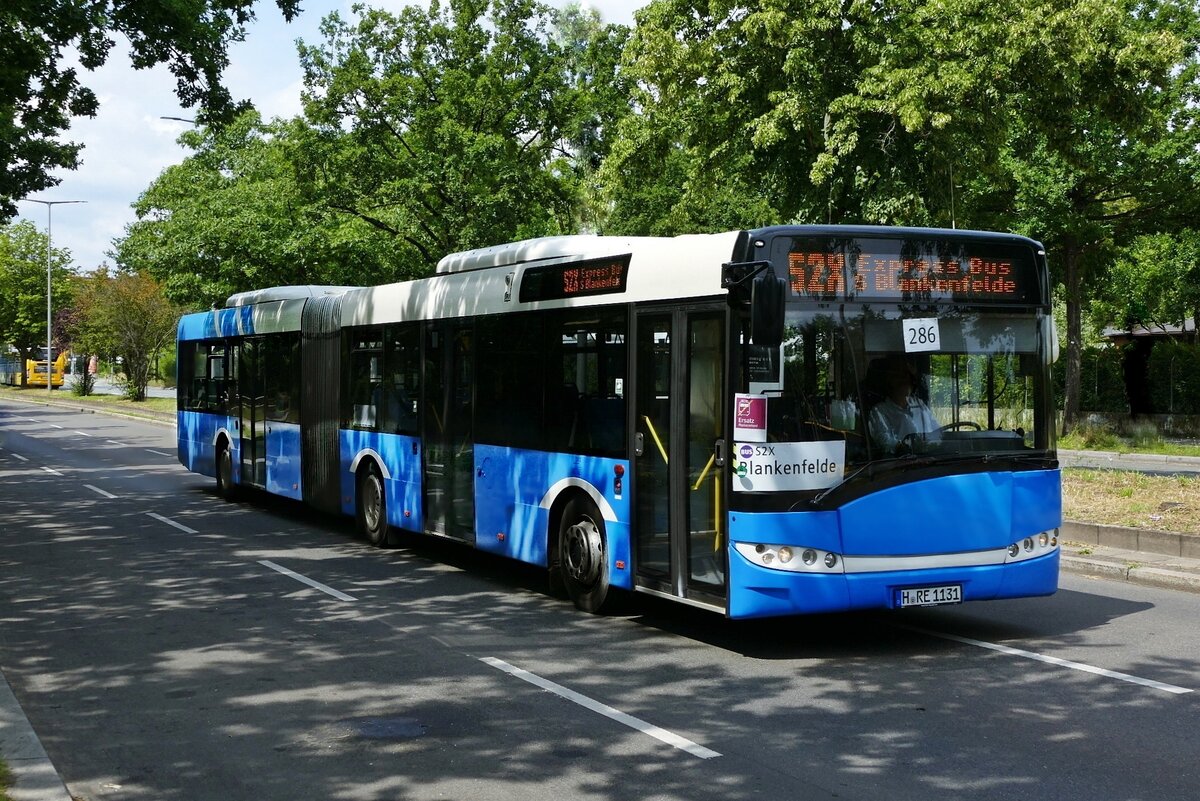 Solaris Urbino 18 | H-RE 1131 | 'RETOURS Busunternehmen' e.K., im SEV [S2X] der S-Bahn Berlin, nahe S Bf. Priesterweg mit Fahrtziel Blankenfelde, im Juli 2021.