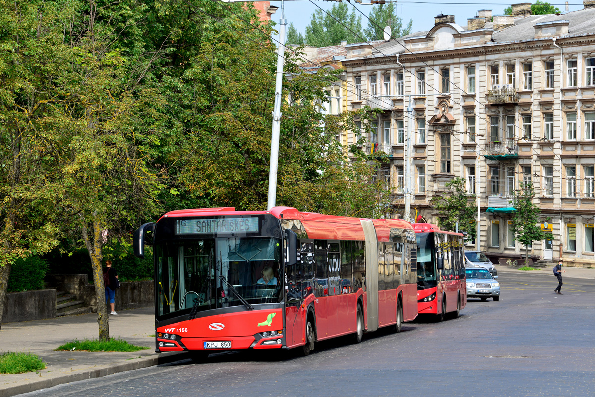 Solaris Urbino IV 18 #4156, der Linie 1G, Stotis (Stoties gatvė), Vilnius am 05.07.2021