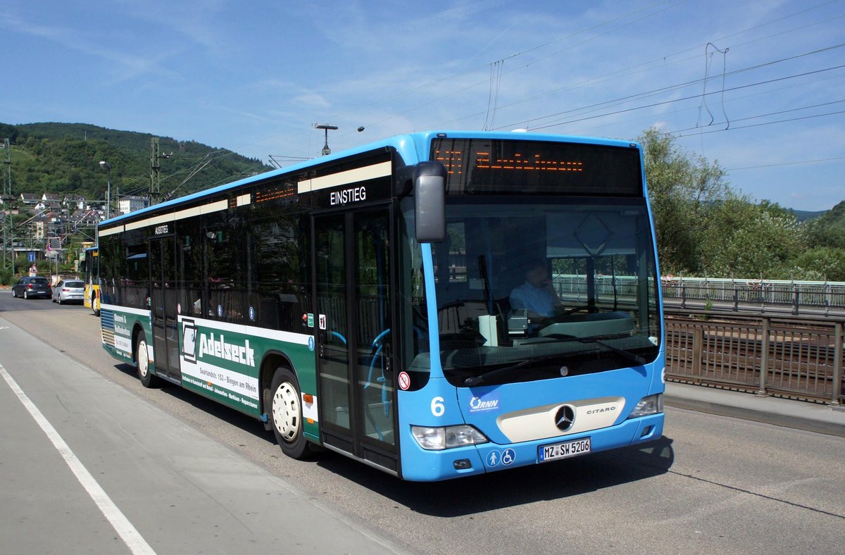 Stadtverkehr Bingen am Rhein / Stadtbus Bingen am Rhein: Mercedes-Benz Citaro Facelift der Stadtwerke Bingen am Rhein, aufgenommen im Juli 2017 im Stadtgebiet von Bingen am Rhein. 
