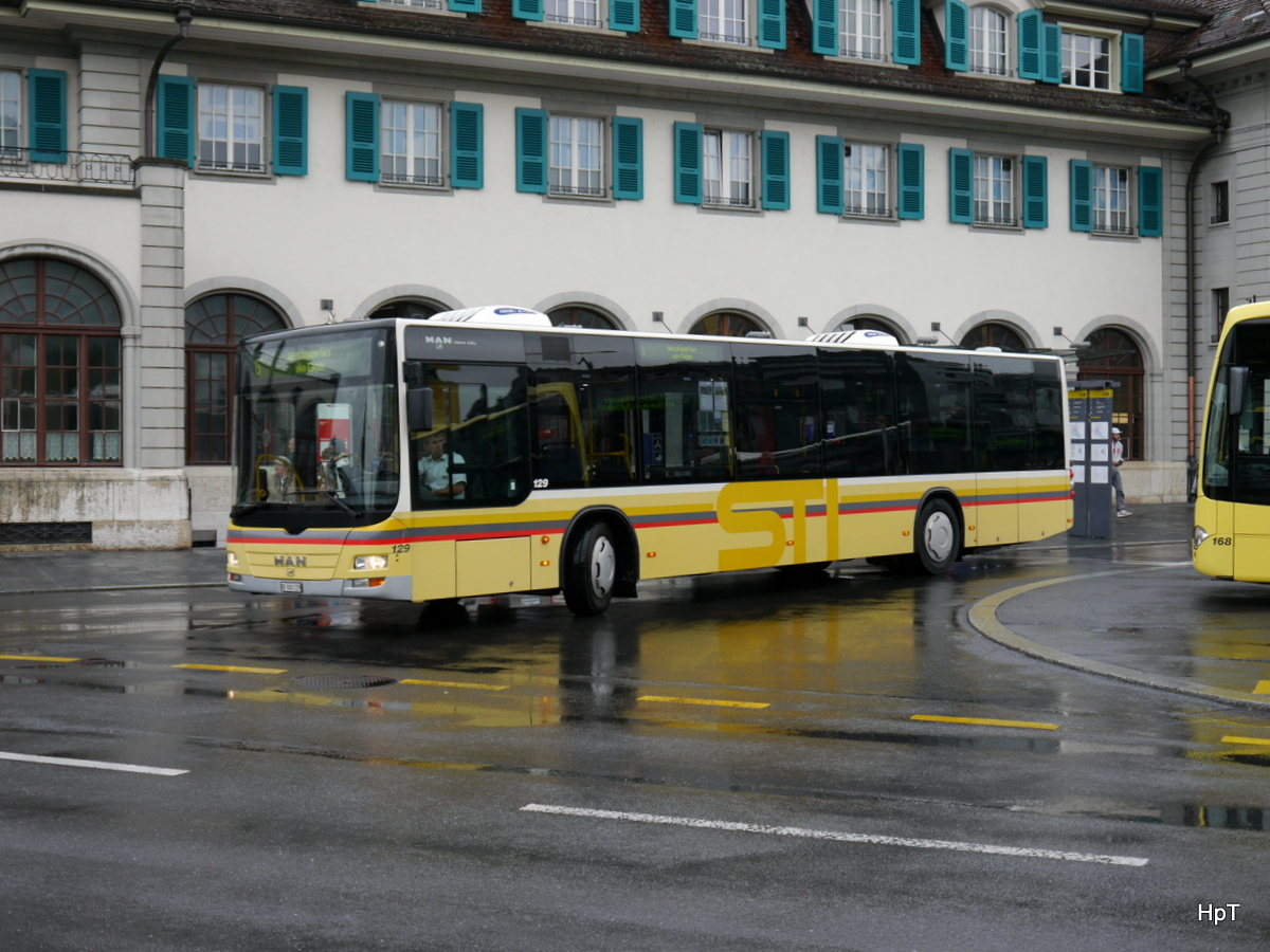 STI - MAN Lion`s City Nr.129 BE 800129 unterwegs auf der Linie 6 in Thun am 21.06.2015