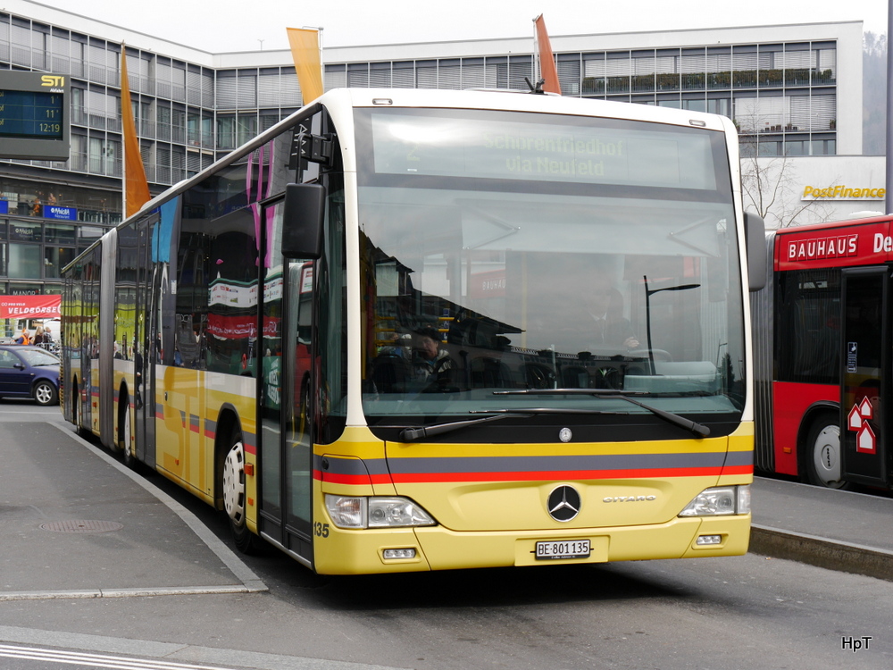 STI - Mercedes Citaro  Nr.135  BE 801135 bei den Bushaltestellen vor dem Bahnhof Thun am 15.03.2014