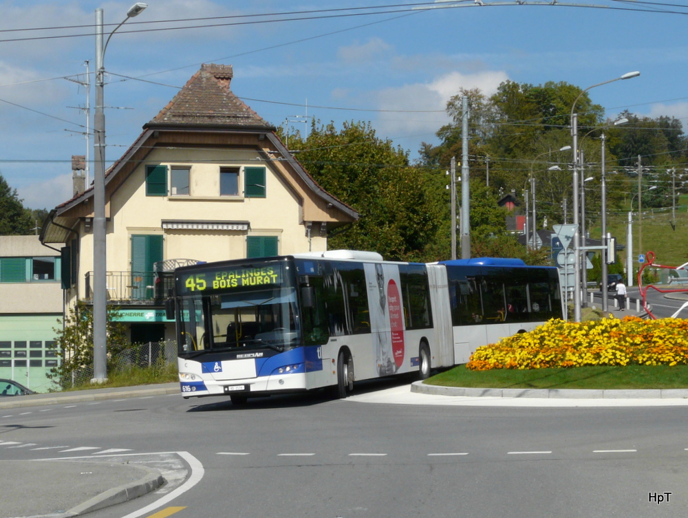 TL - Neoplan  Nr.616  VD 1576 unterwegs auf der Linie 45 in Lausanne am 22.09.2014