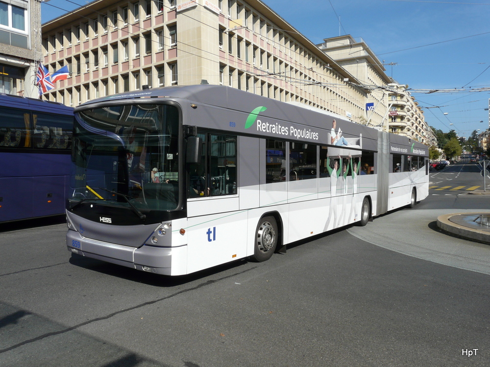 TL - Trolleybus Nr.859 unterwegs in Lausanne am 22.09.2014
