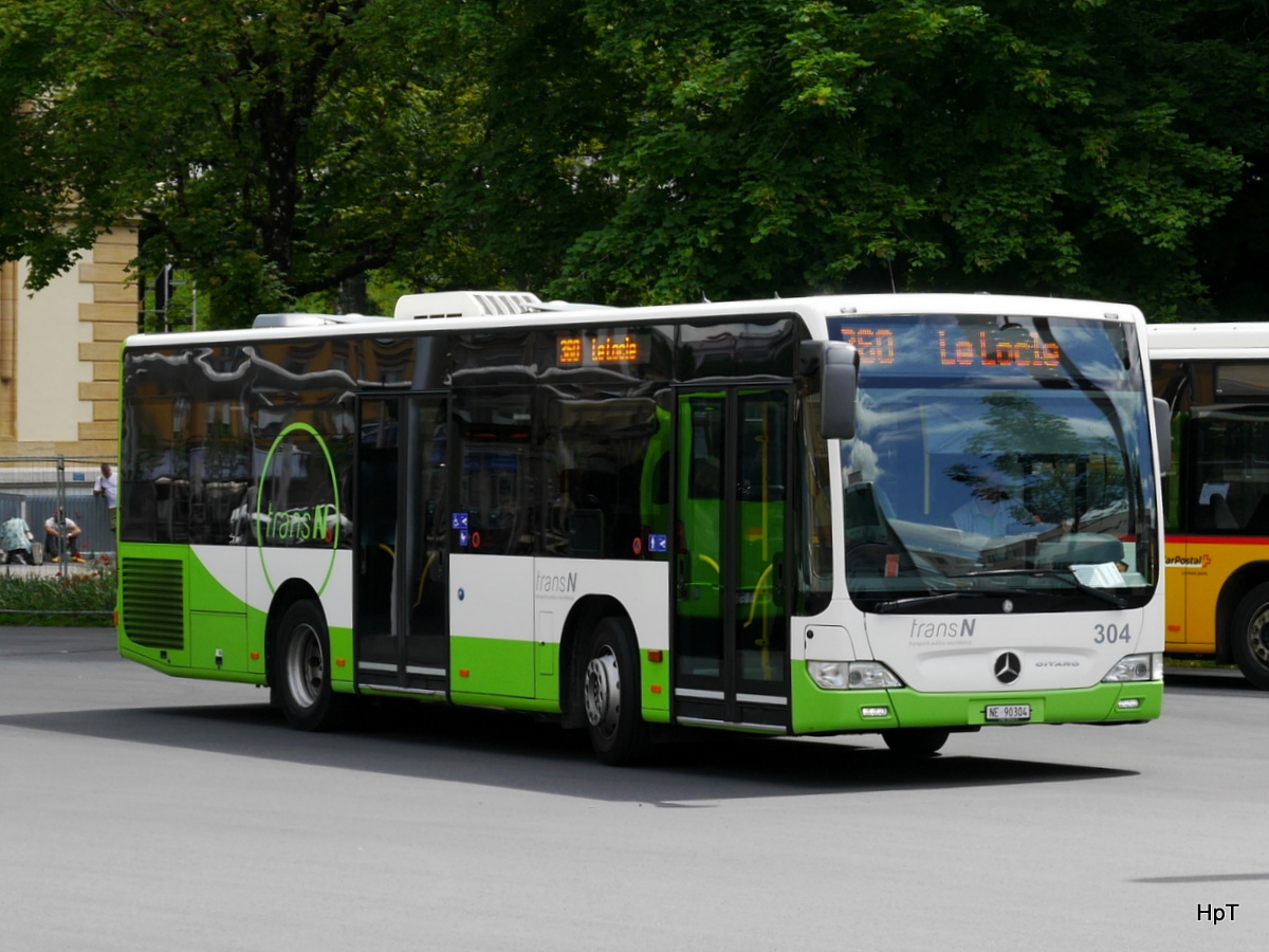 TransN - Mercedes Citaro  Nr.304  NE  90304 unterwegs auf der Linie 360 in La Chaux de Fonds am 09.07.2016