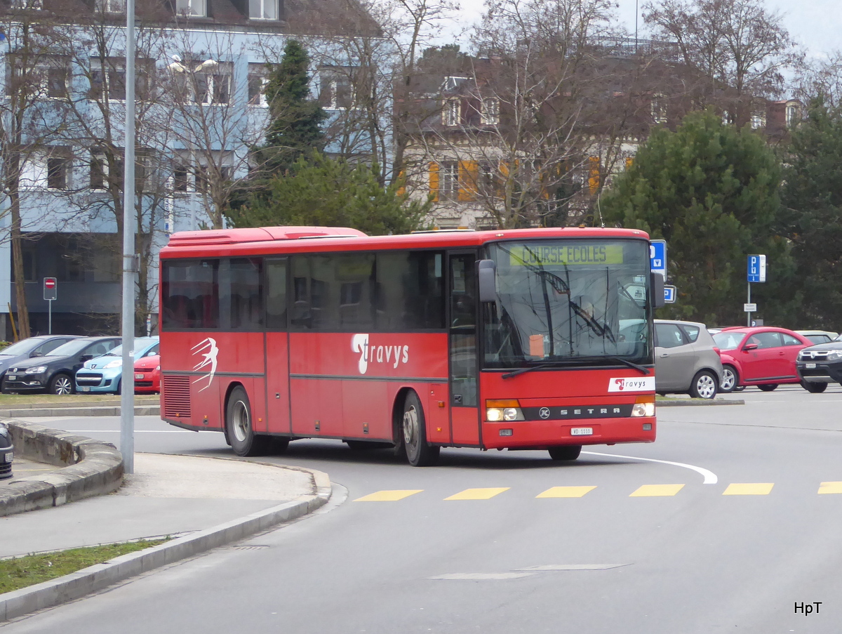 travys - Setra S 315  VD  1100 unterwegs in Yverdon les Bains am 18.02.2016
