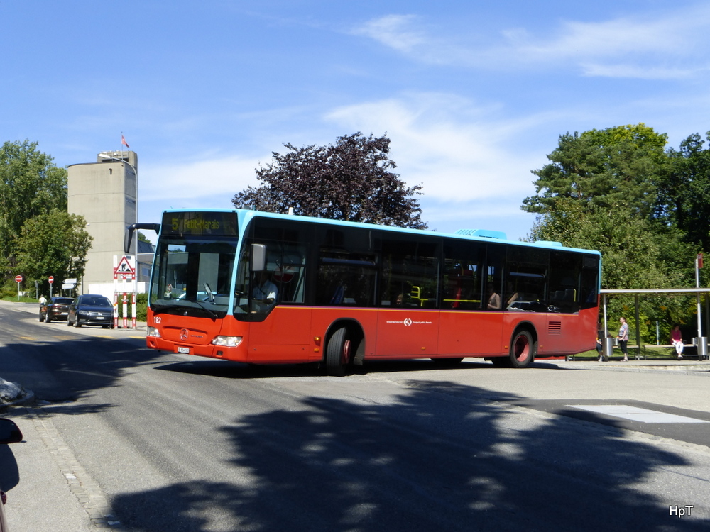 VB Biel - Mercedes Citaro  Nr.182  BE 654182 unterwegs auf der Linie 5 in der Stadt Biel am 18.07.2014