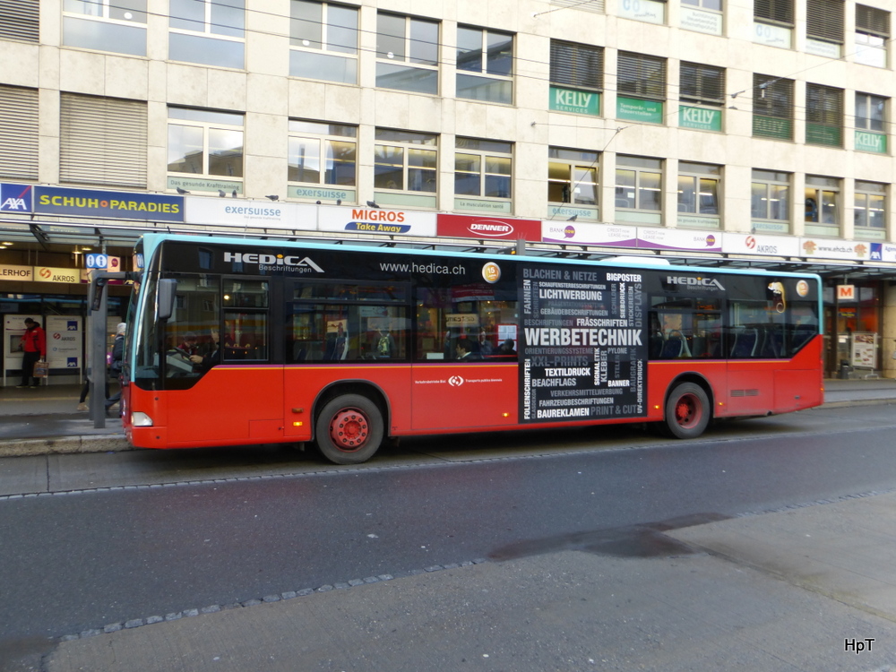 VB Biel - Mercedes Citaro Nr.122  BE  560122 unterwegs auf der Linie 6 in der Stadt Biel am 20.12.2014
