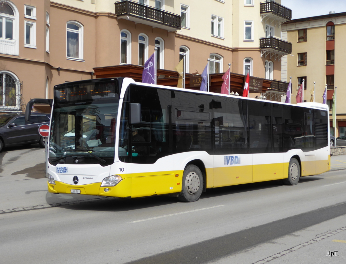 VBD - Mercedes Citaro Nr.10  GR 35 unterwegs in Davos am 26.03.2016