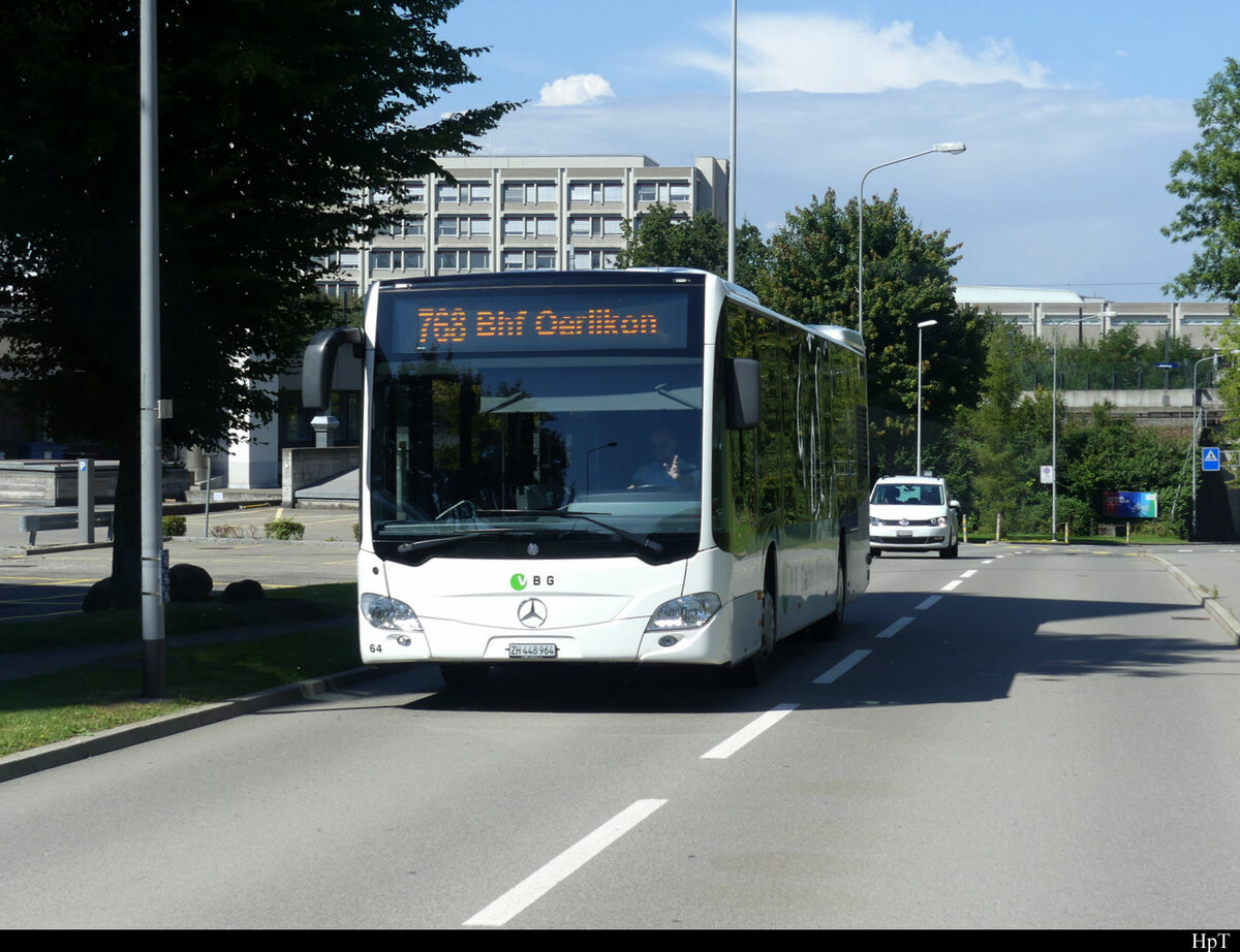 VBG - Mercedes Citaro  Nr.64  ZH 448964 unterwegs in Kloten am 05.09.2021