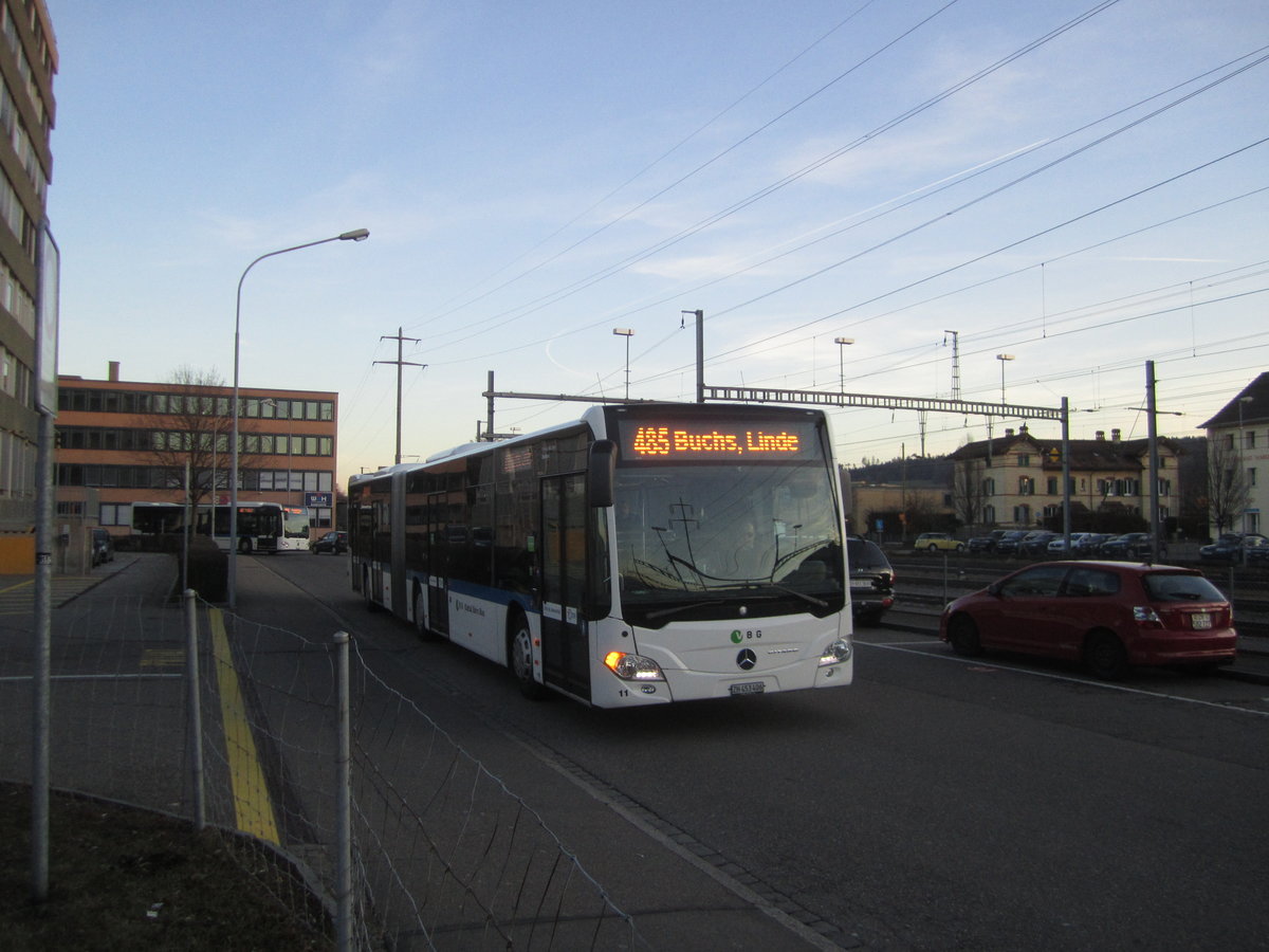 VBG/Eurobus Nr. 11 (Mercedes Citaro C2 O530G) am 13.2.2019 beim Bhf. Regensdorf-Watt