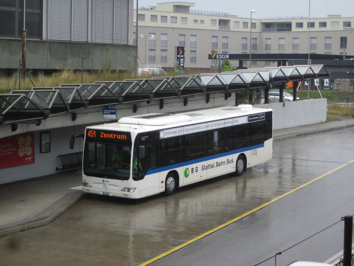 VBG/Eurobus Nr. 41 (Mercedes Citaro Facelift O530) am 6.8.2019 beim Bhf. Regensdorf-Watt