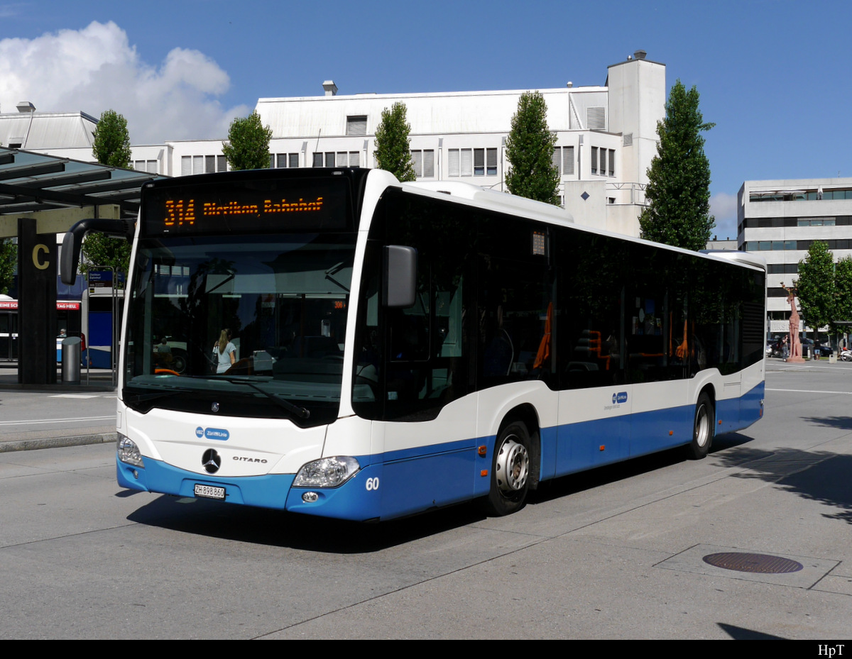 VBZ - Mercedes Citaro  Nr.60  ZH  898860 unterwegs in Dietikon am 08.08.2019