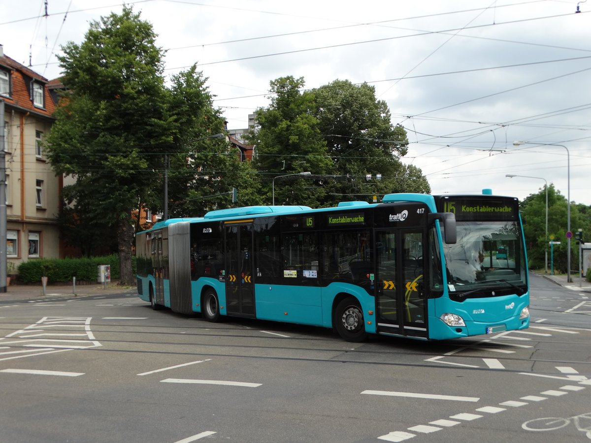 VGF/ICB (In der City Bus) Mercedes Benz Citaro 2 G 417 als SEV auf der Linie U5 am 27.07.16 in Frankfurt am Main