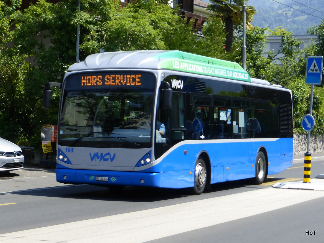VMCV - VanHool  Nr.103  VD  114024 unterwegs nach Vevey am 07.06.2015