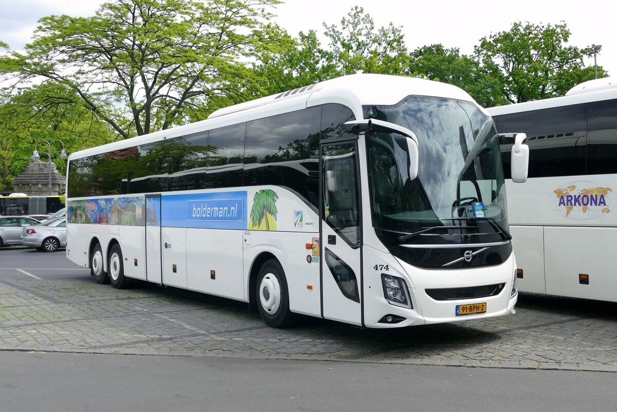 Volvo 9700 (474) von 'AMZ- De Muynck/Boldermann'nl. Berlin im Mai 2023.